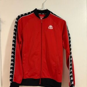 Kappa Red Bomber Jacket with Black Accents